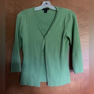 August Silk 100% silk green cardigan